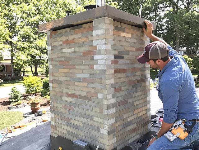 Glastonbury Chimney Sweep completing a modern chimney remodel in Glastonbury, CT