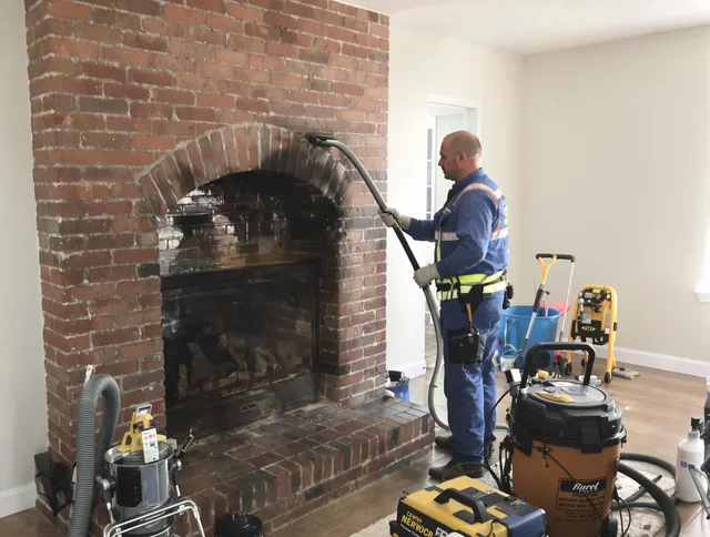 Glastonbury Chimney Sweep expert performing detailed chimney sweep in Glastonbury, CT