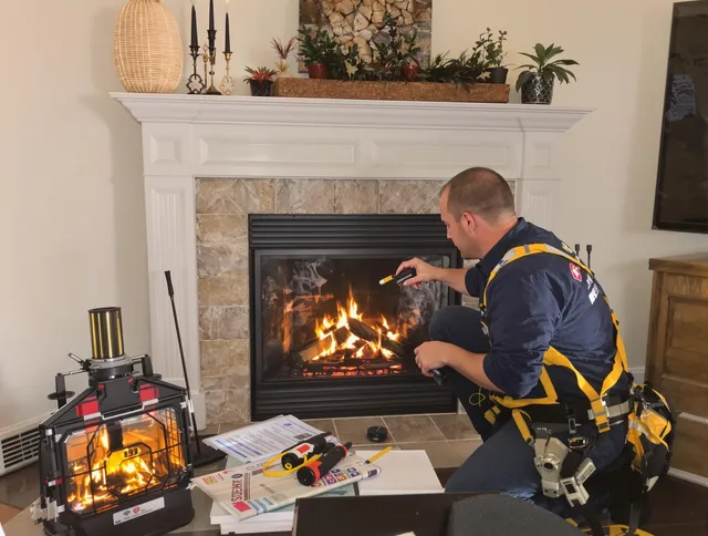 Safety-focused fireplace inspection by Glastonbury Chimney Sweep in Glastonbury, CT