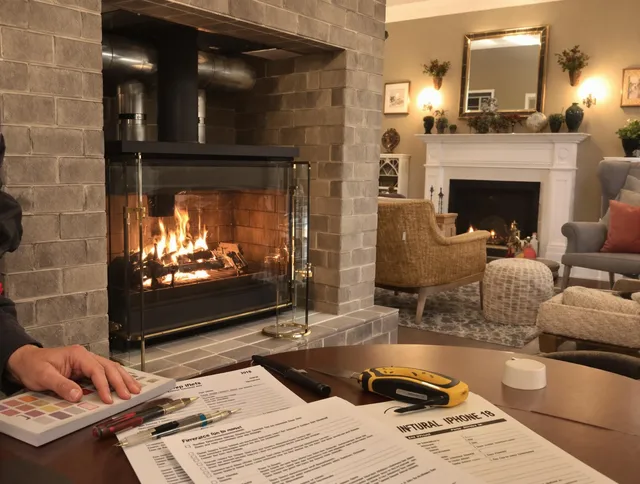 Glastonbury Chimney Sweep verifying fireplace safety measures in Glastonbury, CT